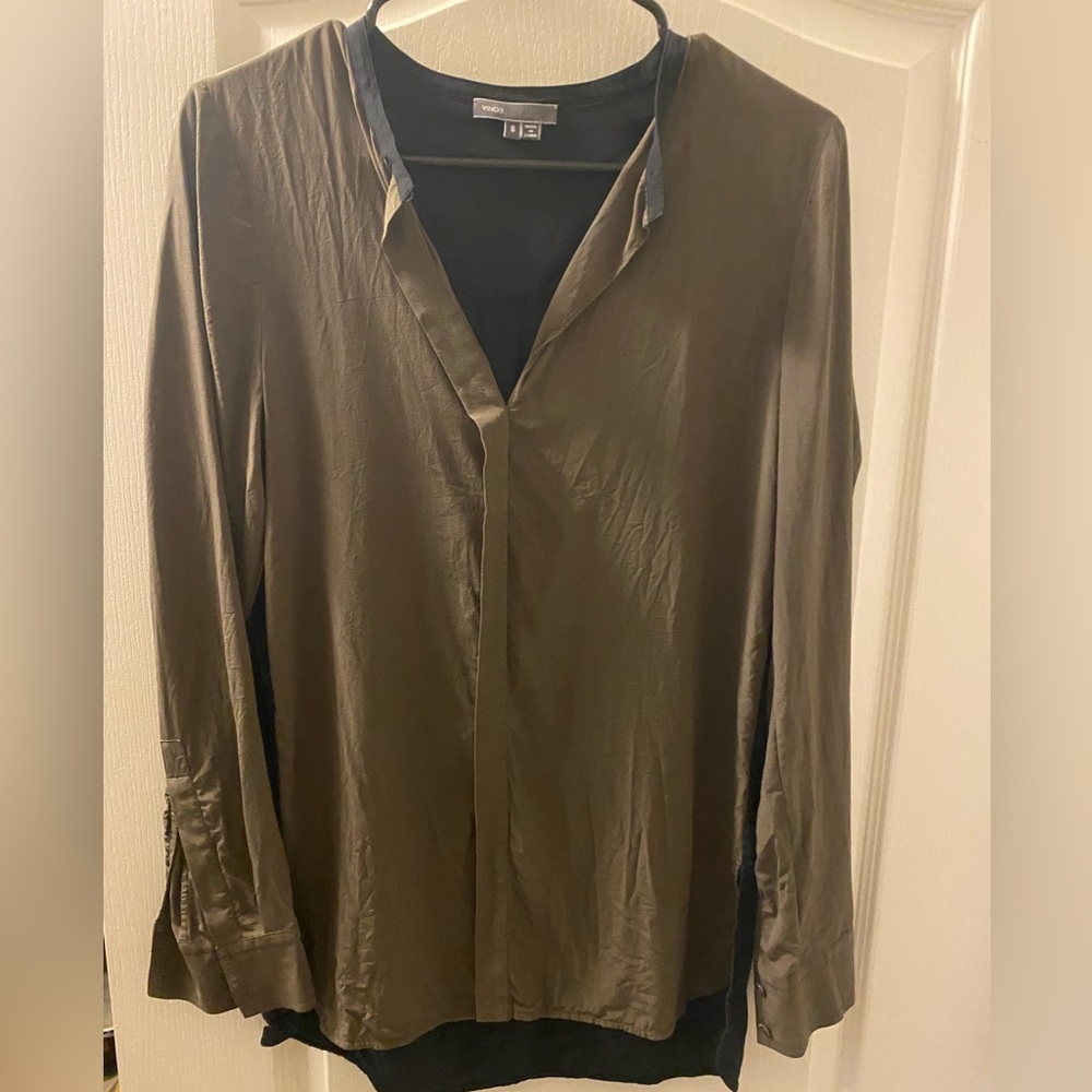 Vince slim fit silk blouse